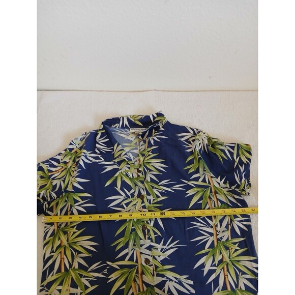 Set 2 Vintage Womens Hawaiian Shirt Bishop St Apparel Blue Green Medium Trópical - Picture 8 of 16